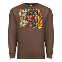 Chestnut western horses roses and bullskulls wıth cowhide amd serape brushstro Premium Sweatshirt - Artiststas