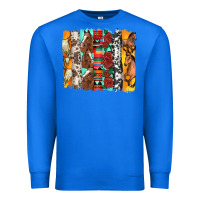Western Horses Roses And Bullskulls Wıth Cowhide Amd Serape Brushstro Premium Sweatshirt | Teevron