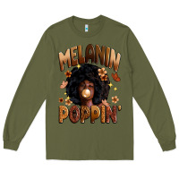 Army Green melanin poppin Long Sleeve Tee - Zillion Design Studio