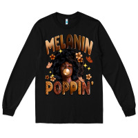 Black melanin poppin Long Sleeve Tee - Zillion Design Studio