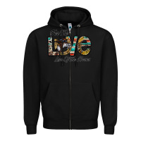 Black for the love love of the horses Zipper Hoodie - CowhideDigitalArt
