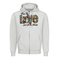 Dove Grey for the love love of the horses Zipper Hoodie - CowhideDigitalArt