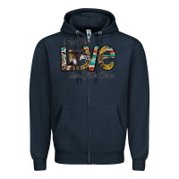 Navy for the love love of the horses Zipper Hoodie - CowhideDigitalArt