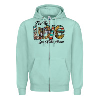 Seafoam for the love love of the horses Zipper Hoodie - CowhideDigitalArt
