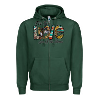 Sports Green for the love love of the horses Zipper Hoodie - CowhideDigitalArt