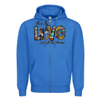 True Royal for the love love of the horses Zipper Hoodie - CowhideDigitalArt