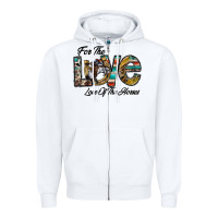 White for the love love of the horses Zipper Hoodie - CowhideDigitalArt