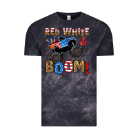 Cloud Black red white boom monster truck Vintage Tee - RanaPortraitStore