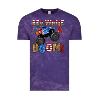 Cloud Purple red white boom monster truck Vintage Tee - RanaPortraitStore