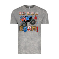 Cloud Rock red white boom monster truck Vintage Tee - RanaPortraitStore