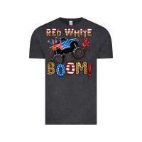 Vintage Black red white boom monster truck Vintage Tee - RanaPortraitStore