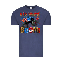Vintage Denim red white boom monster truck Vintage Tee - RanaPortraitStore