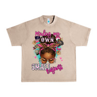 French Oak minding my own small business afro messy bun Urban Heavy Tee - texasbilliewilder