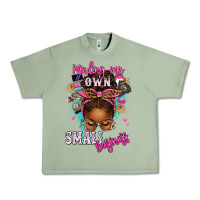 Oil Green minding my own small business afro messy bun Urban Heavy Tee - texasbilliewilder