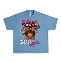 Pebble Blue minding my own small business afro messy bun Urban Heavy Tee - texasbilliewilder