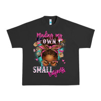 Pigment Black minding my own small business afro messy bun Urban Heavy Tee - texasbilliewilder