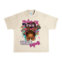 Sandshell minding my own small business afro messy bun Urban Heavy Tee - texasbilliewilder