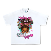White minding my own small business afro messy bun Urban Heavy Tee - texasbilliewilder