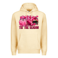 Pina Colada Tis' the season Football Breast Cancer Premium Hoodie - NancyCooperArtShop