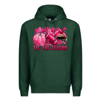 Sports Green Tis' the season Football Breast Cancer Premium Hoodie - NancyCooperArtShop