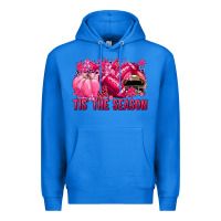 True Royal Tis' the season Football Breast Cancer Premium Hoodie - NancyCooperArtShop