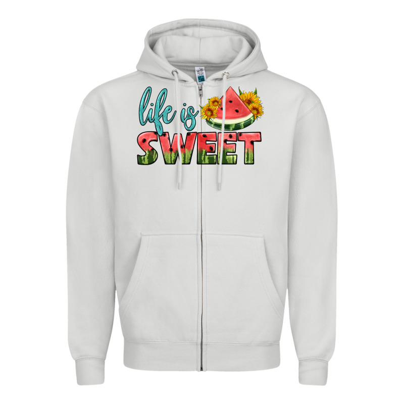Life Is Sweet Zipper Hoodie by HRA Design Shop | Teevron