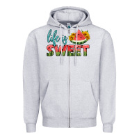 Heather Grey life is sweet Zipper Hoodie - HRA Design Shop