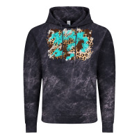 Cloud Black cowhide leopard turquoise background Vintage Hoodie - AdoDesignShop