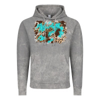Cloud Rock cowhide leopard turquoise background Vintage Hoodie - AdoDesignShop