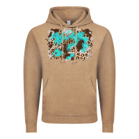 Vintage Coffee cowhide leopard turquoise background Vintage Hoodie - AdoDesignShop
