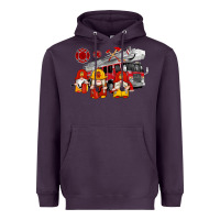 Plum fire truck gnomes Heavyweight Hoodie - Artiststas