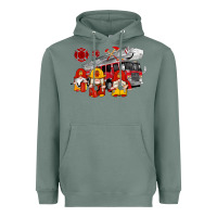 Sage fire truck gnomes Heavyweight Hoodie - Artiststas