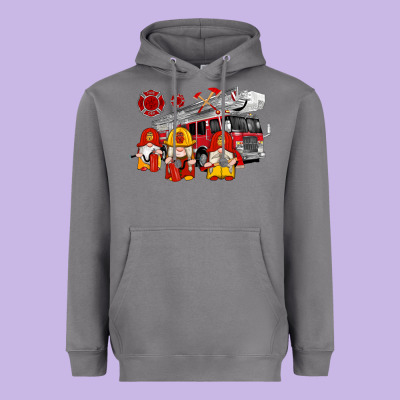 Fire Truck Gnomes Heavyweight Hoodie Designed By Artiststas