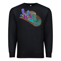 Black cowboy hat Premium Sweatshirt - AdoDesignShop