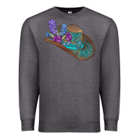 Charcoal Heather cowboy hat Premium Sweatshirt - AdoDesignShop