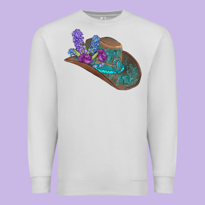Cowboy Hat Premium Sweatshirt Designed By Adodesignshop