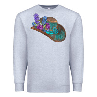 Heather Grey cowboy hat Premium Sweatshirt - AdoDesignShop