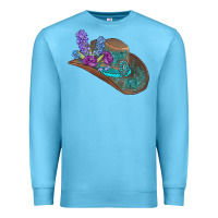 Ocean Blue cowboy hat Premium Sweatshirt - AdoDesignShop