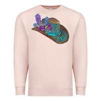 Pale Pink cowboy hat Premium Sweatshirt - AdoDesignShop