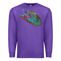 Purple cowboy hat Premium Sweatshirt - AdoDesignShop