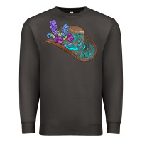 Smoke cowboy hat Premium Sweatshirt - AdoDesignShop