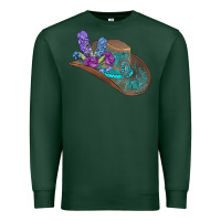 Sports Green cowboy hat Premium Sweatshirt - AdoDesignShop