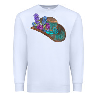 White cowboy hat Premium Sweatshirt - AdoDesignShop