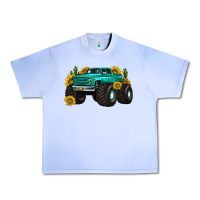 Grape Ice monster truck with sunflower western Urban Heavy Tee - texasbilliewilder