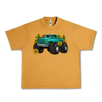 Peanut Butter monster truck with sunflower western Urban Heavy Tee - texasbilliewilder