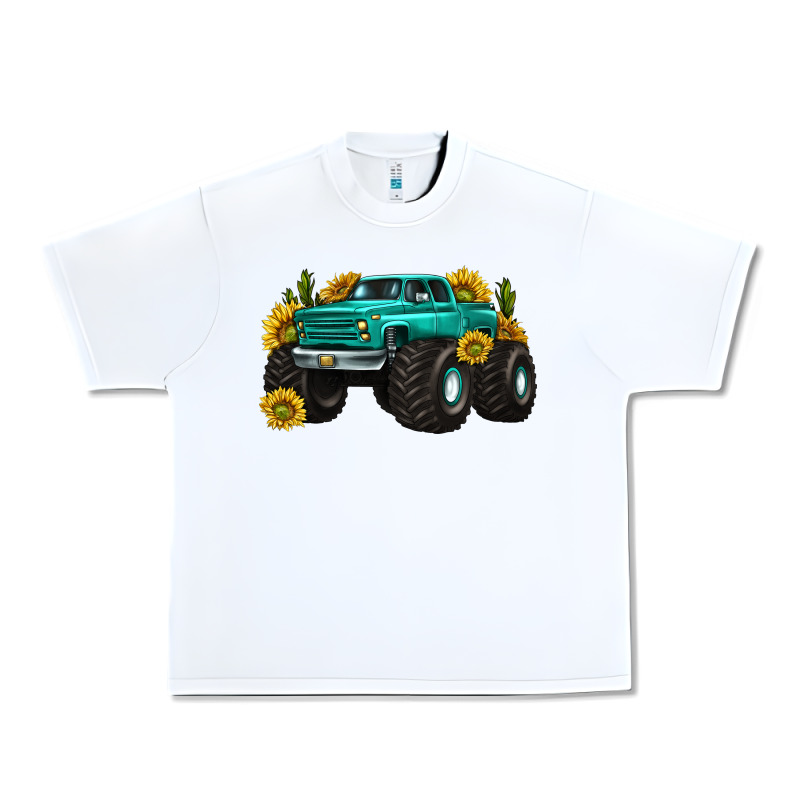 Monster Truck With Sunflower Western Urban Heavy Tee by texasbilliewilder | Teevron