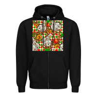 Black christmas leopard duck Zipper Hoodie - FaDigitalArtStudio