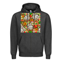 Charcoal Heather christmas leopard duck Zipper Hoodie - FaDigitalArtStudio
