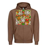 Chestnut christmas leopard duck Zipper Hoodie - FaDigitalArtStudio