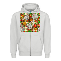 Dove Grey christmas leopard duck Zipper Hoodie - FaDigitalArtStudio